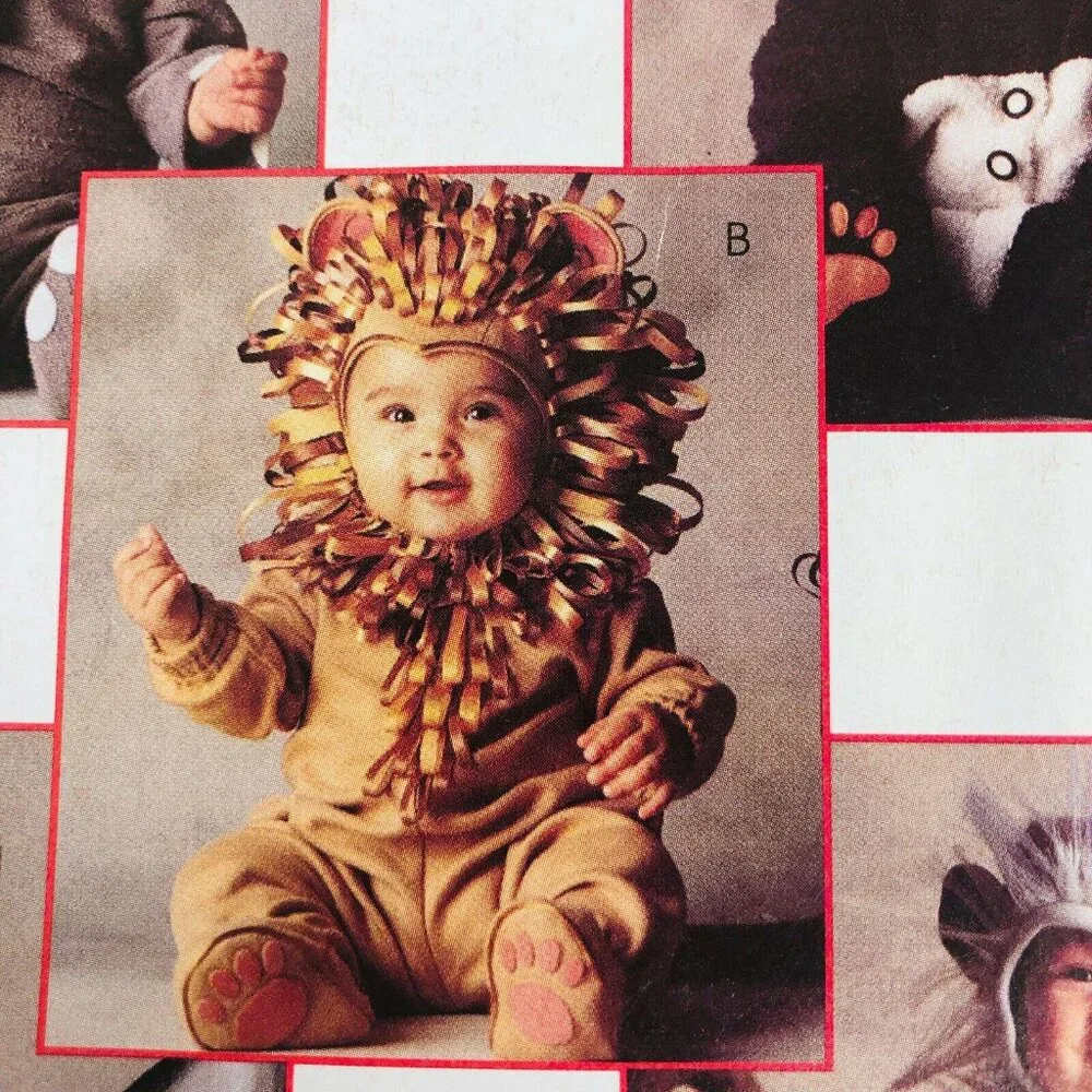 McCalls Animal Costume Sewing Pattern 8938 MP357 Size 3‎ Elephant Lion Panda